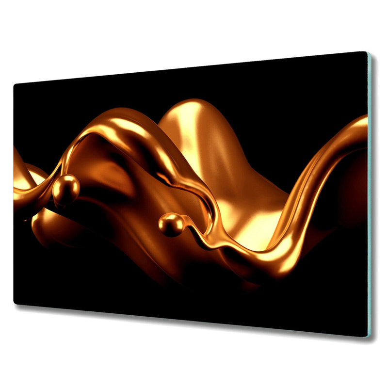 Veltri Tempered Glass Wave Chopping Board, 52cm x 60cm