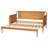 Baxton Studio Lucera Bobbin Twin-To-King Expandable Daybed - Wood Bed Frame With Turned Spindle Detailing, Classic Style Sofa Bed For Bedroom Or Guest Room, Oak Brown-320298894