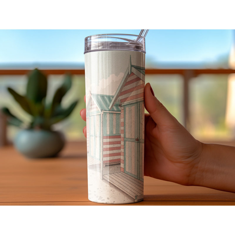 Choose Handmade Tumblers 591ml Vacuum Insulated Stainless Steel (18/8) Travel Tumbler with Straw