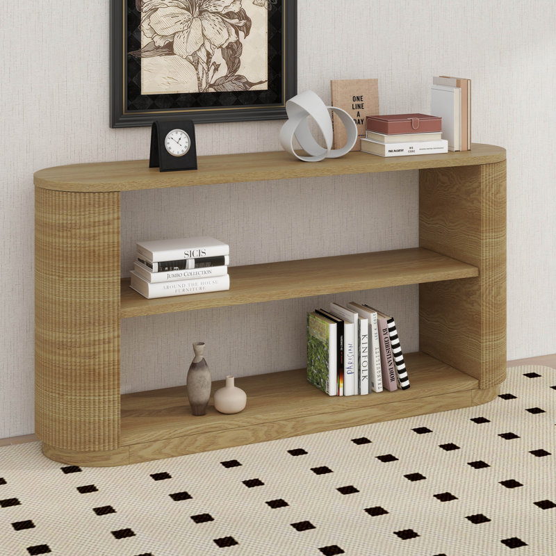 Console de vestibule moderne et élégante avec tablette ouverte, Naturel