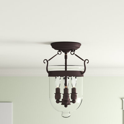 Husman Glass Semi Flush Mount