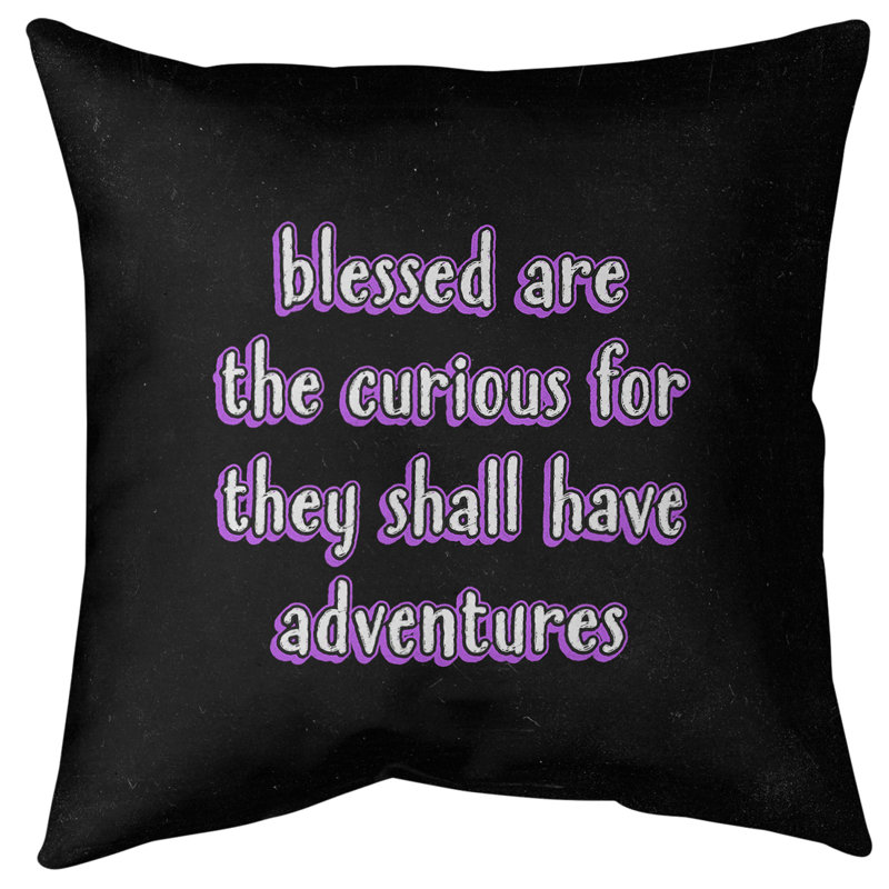 Coussin de sol curiosité inspirant, 40 po x 40 po, Mauve