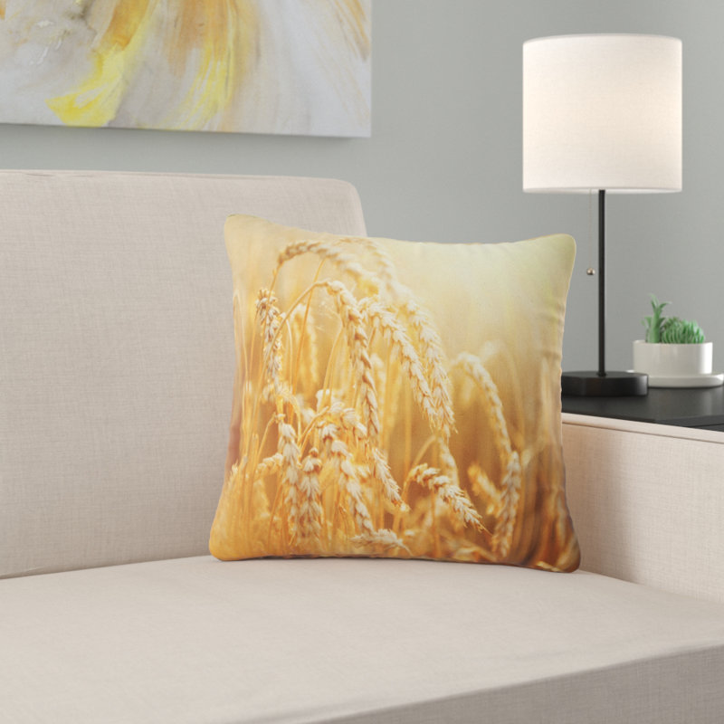 Coussin Schafer Ears of Wheat, 18 po x 18 po, Coussin décoratif