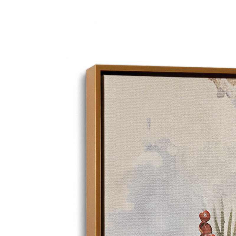 Pine Perch By Jo Moulton Art Print, 33.5" H x 25.5" W, Floater Framed Print Canvas without Mat, Gold