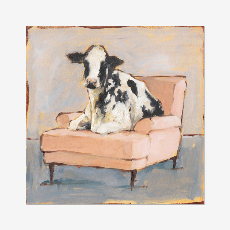 Moo-ving In II by Ethan Harper - Painting, Paper Print, 76cm H x 76cm W x 0.17cm D