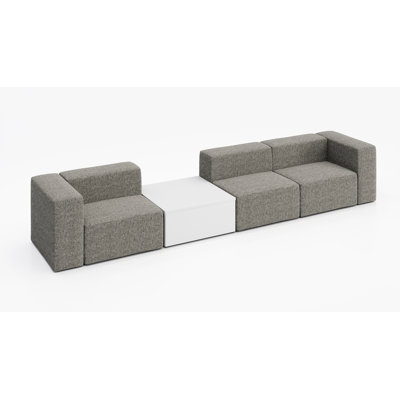 3 Person Sofa With Occassional Table-Fabric