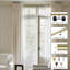 Ensemble de tringle à rideaux à épissure double ajustable 5/8 po de diamètre avec volutes, 84 po à 120 po, blanc brillant-1622381107-1622381104