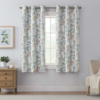 Eclipse Welwick Magnitech 100% Blackout Curtain, Grommet Window Curtain Panel, Seamless Magnetic Closure (2 Panels)