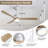 Kemp 60" 3-Solid Wood Blade Modern Large Ceiling Fan With Lights,Remote-1962463113