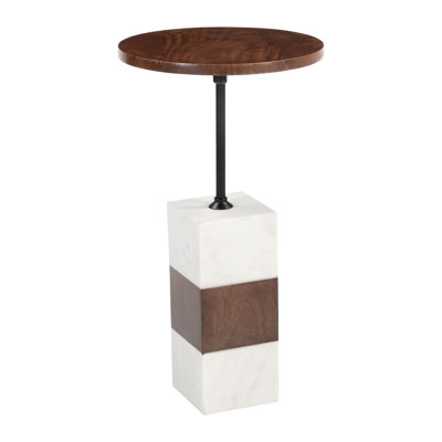 Table d'appoint Stuk brun et blanc