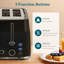 HOMCOM 4 Slice Electric Toaster with 7 Browning Levels, 1860W, Black
