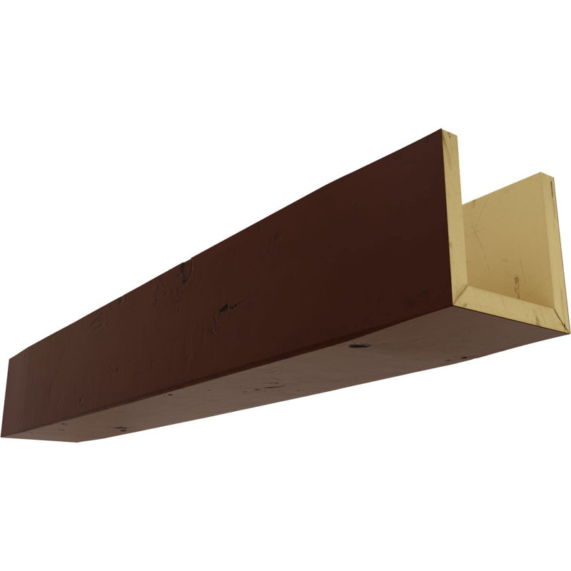 Poutre de plafond Knotty Endurathane, Crème au beurre, 12 pi L, 4"H x 10"W
