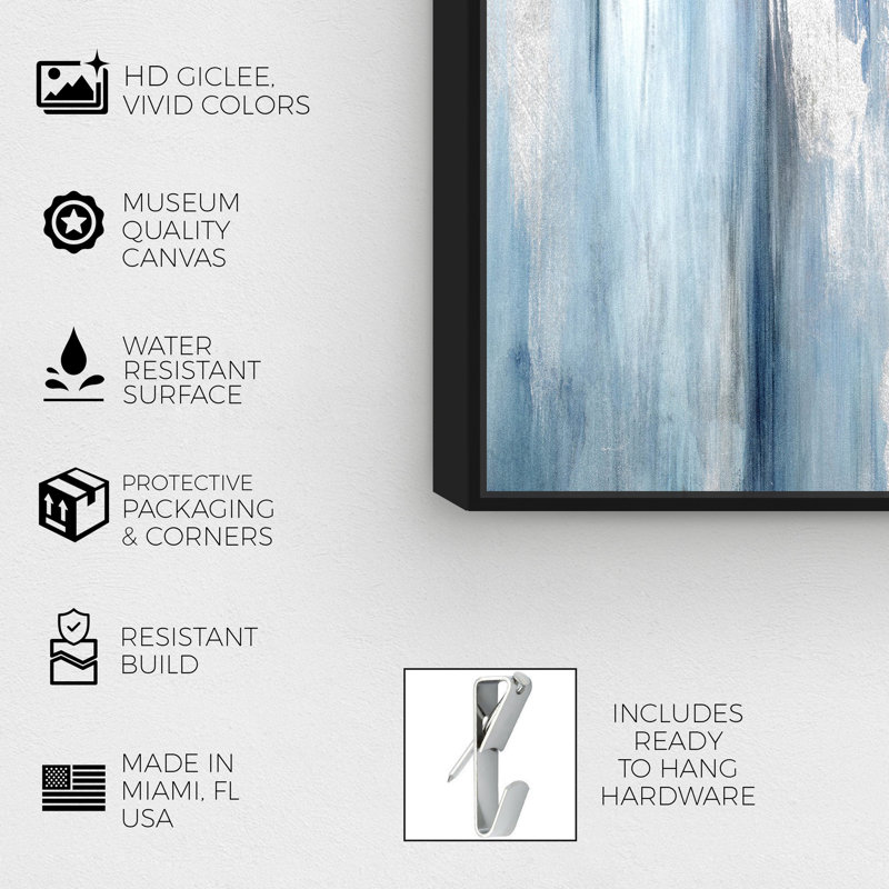 «Abstract Waterfall», reproduction d'art, Cadre noir, H 24 po x l 16 po x P 1,5 po