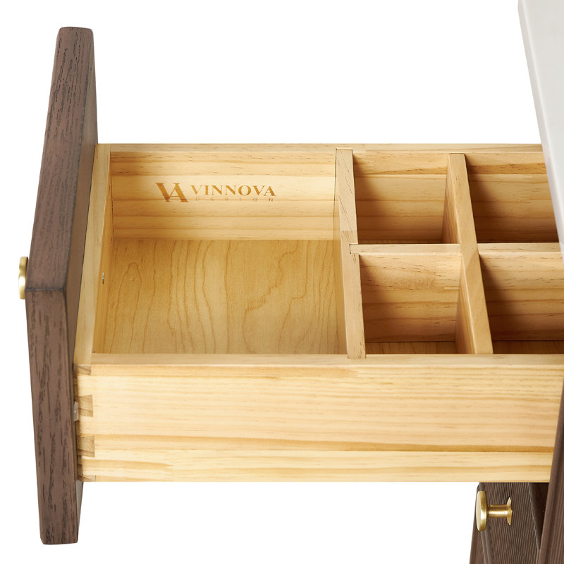 Meuble-lavabo double Waubun Rally, Marron foncé