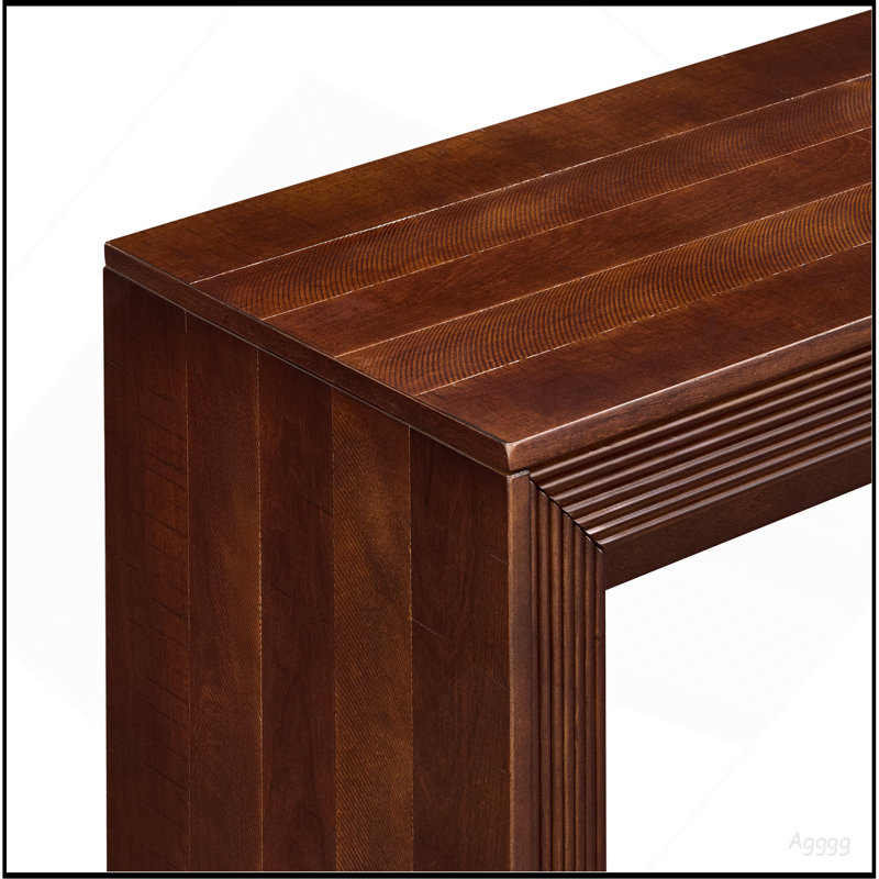 Ensemble de table de bar cannelée à hauteur de comptoir pour 2 personnes, table de salle à manger avec tabouret de bar rembourré en tissu avec pieds en bois massif, table de salle à manger derrière le canapé pour le petit déjeuner - noyer