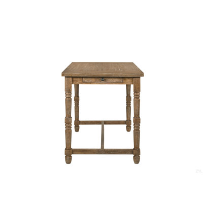 Weathered Oak Finish Counter Height Table