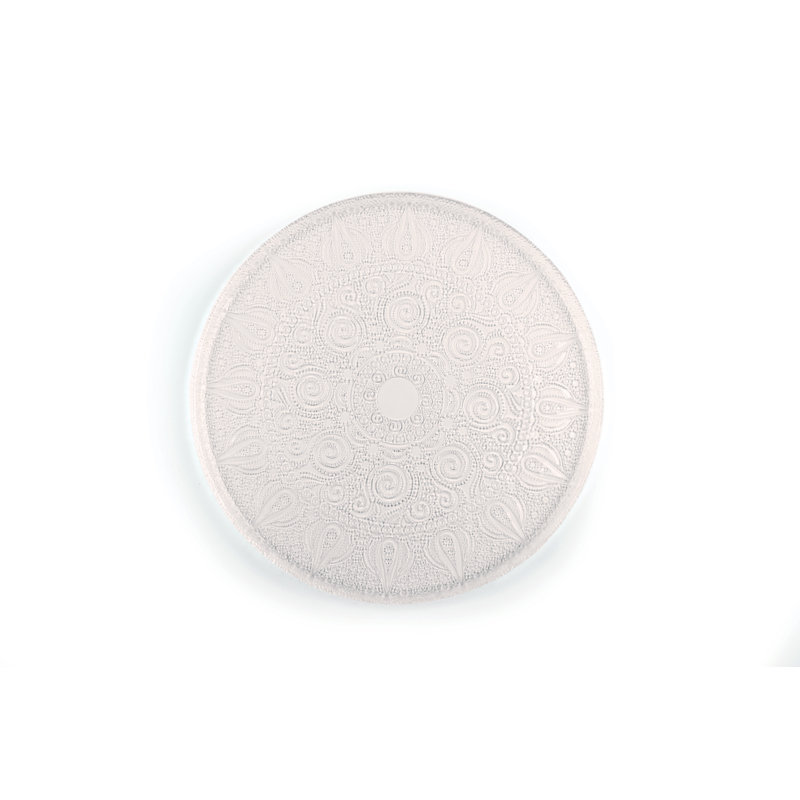 Serving Plate Arabesque Red 21 Cm, Transparent