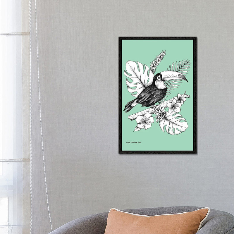 Toucan by Sarah Stribbling - Gallery-Wrapped Canvas Giclée on Canvas, 66.04 cm H x 45.72 cm W, Black Framed
