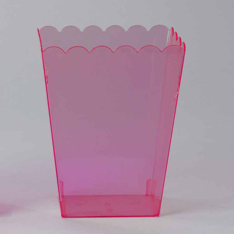 Ensemble 12 pièces de Vasques en plastique avec crochet, H 7,7 po x l 6 po x P 6 po, Transparent
