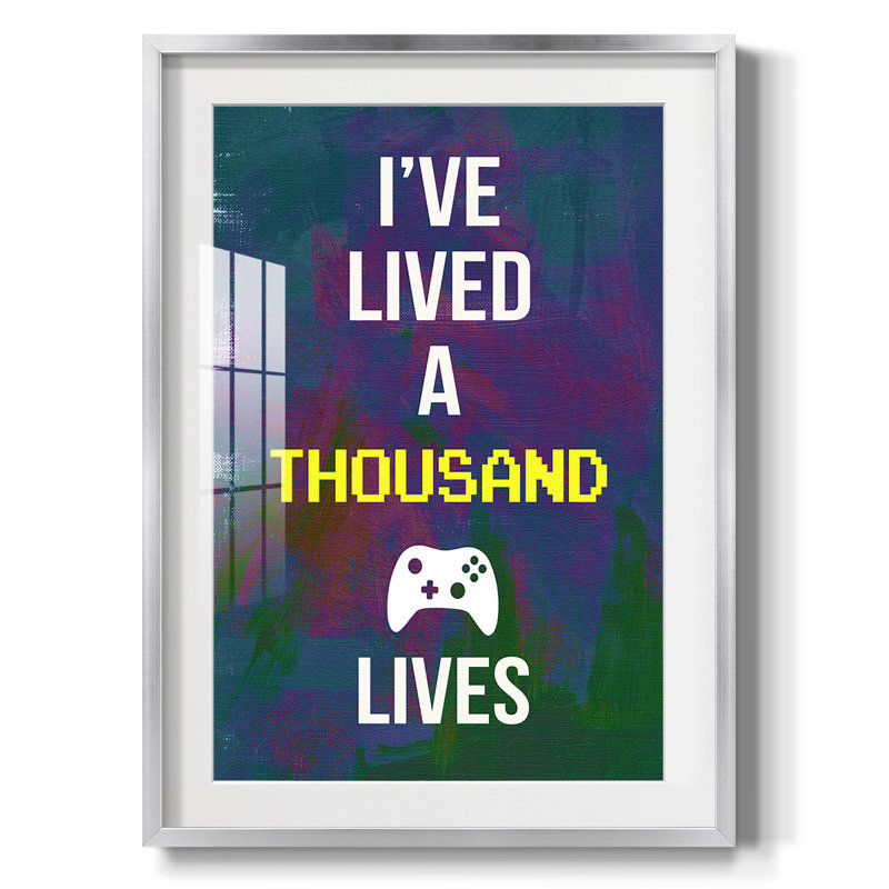 Gamer at Play I -Framed Print, 28.5" H x 20.5" W, Silver