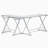 Techni Mobili L-Shaped Tempered Glass Top Computer Desk With Pull Out Keyboard Panel, Clear