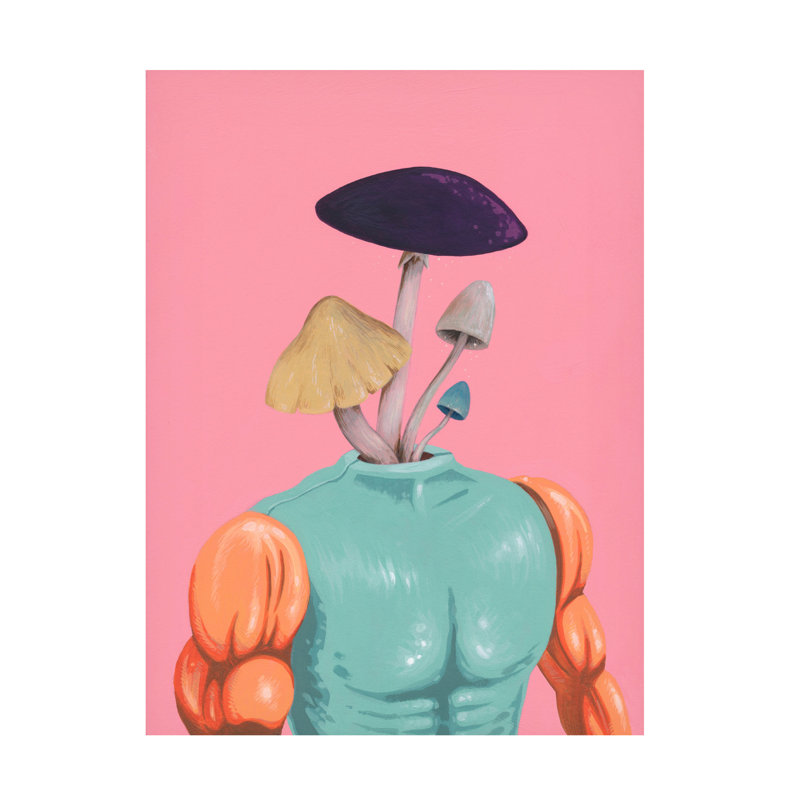 «Famous When Dead Dr Fun Guy», art sur toile, H 19 po x l 14 po