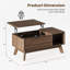 Table basse à plateau relevable Donati avec compartiment caché et tablette ouverte-1642206018
