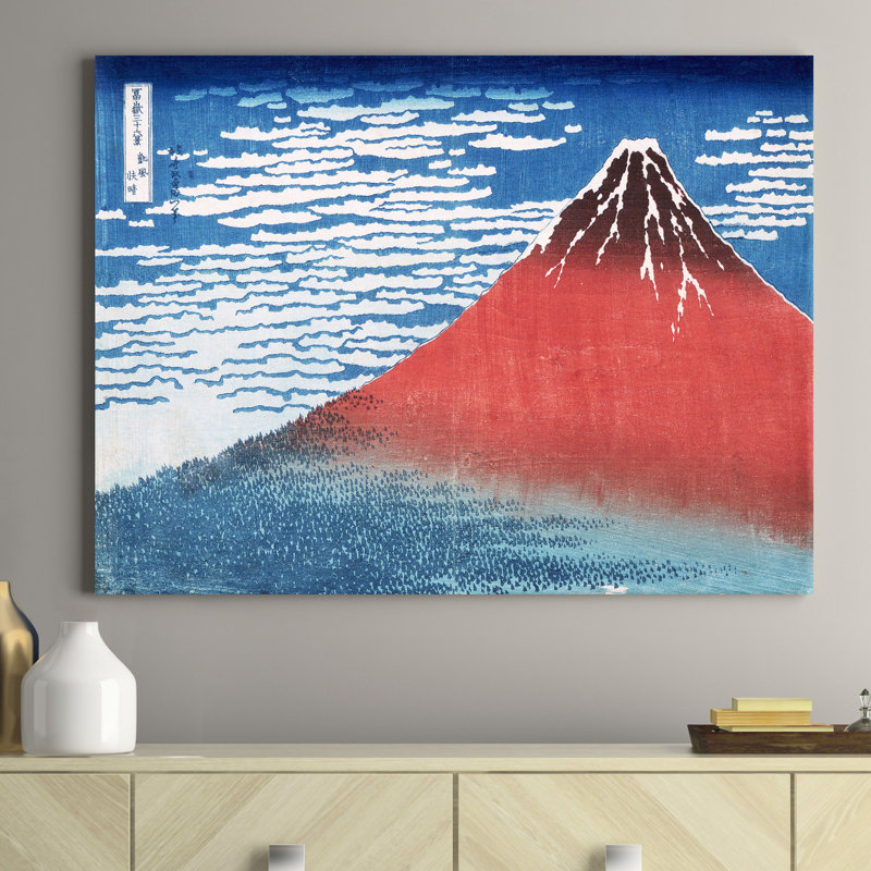 Fine Wind, Clear Morning by Katsushika Hokusai - Wrapped Canvas Painting, 90cm H x 120cm W x 4cm D