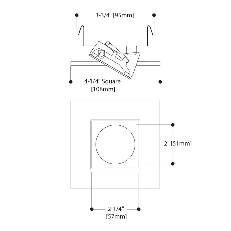 2'' Satin Nickel Adjustable Recessed Trim