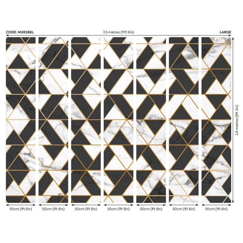 Bence Matte Wall Mural, 280cm L x 350cm W