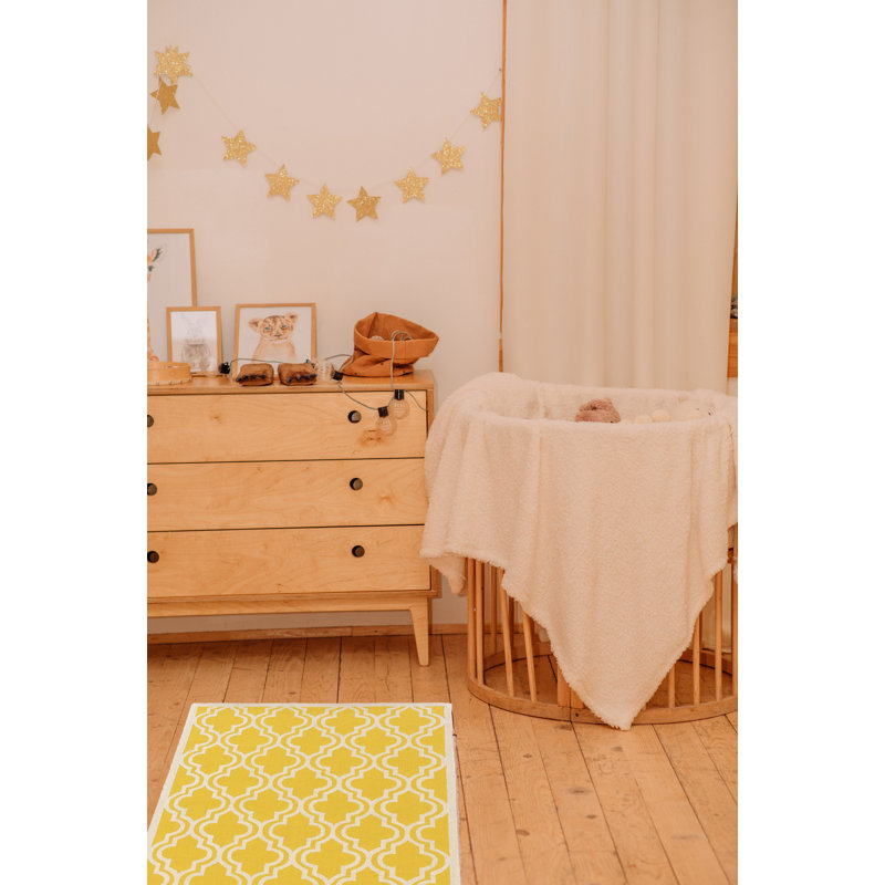 Hand Hooked Wool Geometric Indoor Rug, Rectangle 1'10" x 2'10"