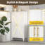 Armoire de rangement entièrement en acier 2 portes, grand garde-manger avec tablettes réglables, portes magnétiques pour la cuisine, la chambre à coucher et le bureau