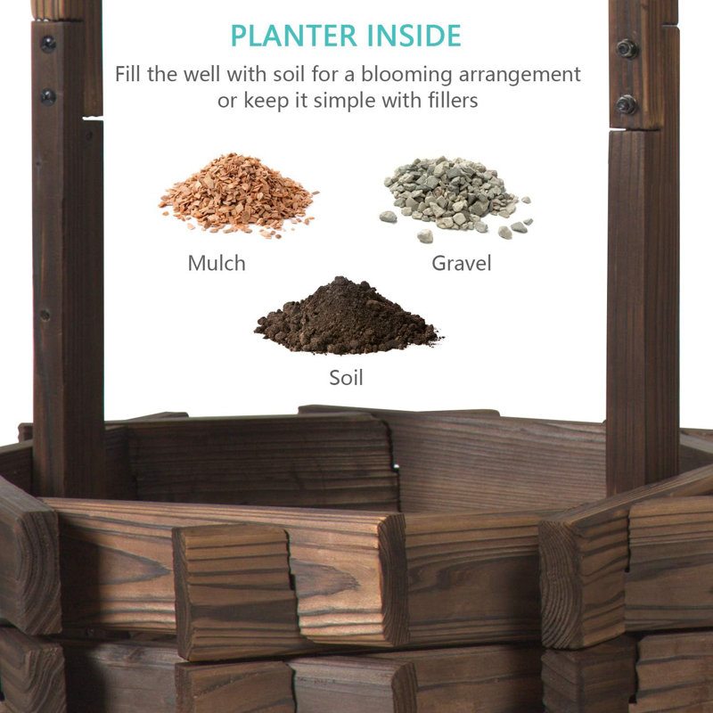 Pot de fleurs extérieur en bois pour fleurs et plantes Cathye