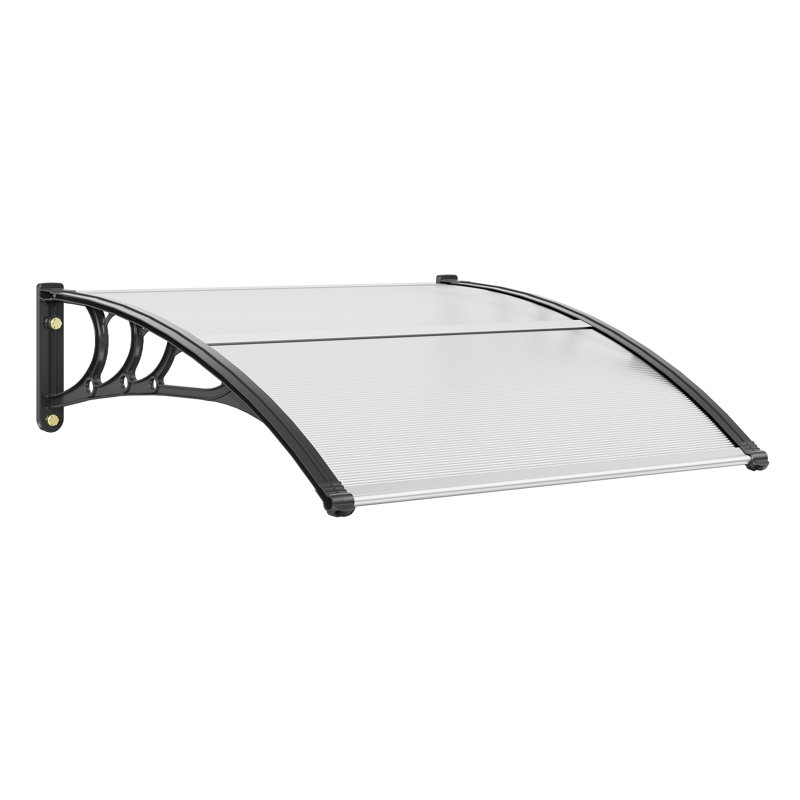 Auvent de porte rétractable en polycarbonate VEVOR, Clair, H 10,8 po x l 40 po x P 37,9 po