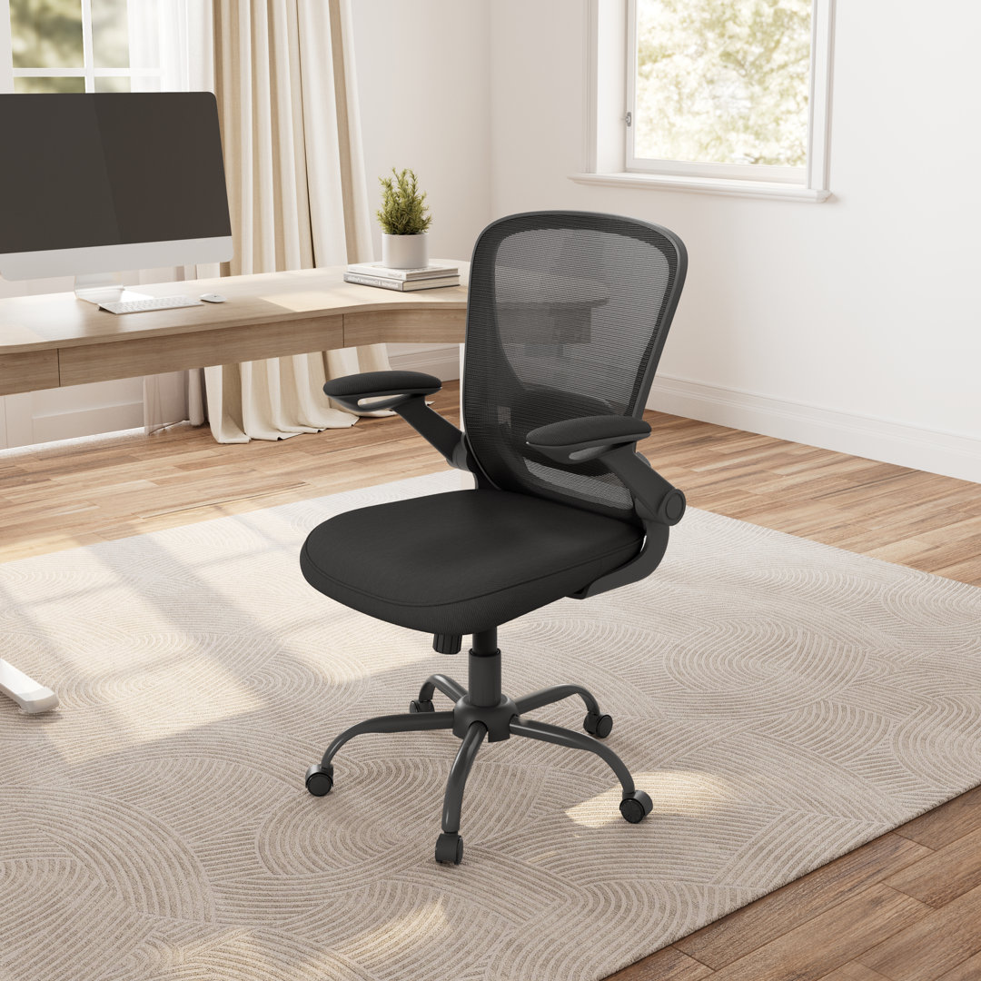 Girdie Mesh Office Task Chair With Flip-Up Arms Ebern Designs Frame 