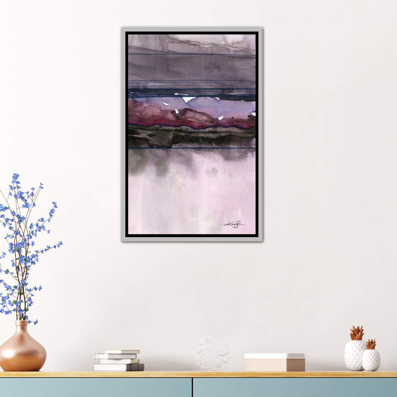 « ethereal travels iii » par kathy morton, reproduction d’art, H 26 po x l 18 po x 1,5 po, Toile avec cadre argenté