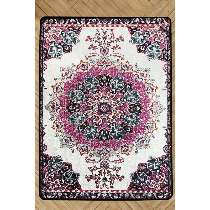 Premium Hall Carpet, 100% Polyester, 59 x 79 inches | Antibacterial & Non-Slip Underside, 0.4 in Pile Height, 0.3 in Total Thickness | Machine Washable & Easy Care, Ideal for Living Room & Entryway Decor