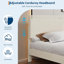 Structure de lit tapissier en velours côtelé avec charge USB et tête de lit réglable, lattes en bois, sans sommier-1738175354-1738175301