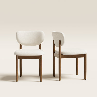 Upholstered Solid Wood Side Dining Chair