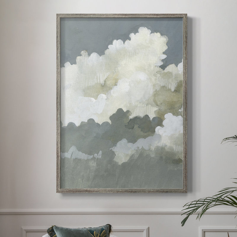 «Big Clouds I», reproduction encadrée - bois massif, H 11 po x l 9 po