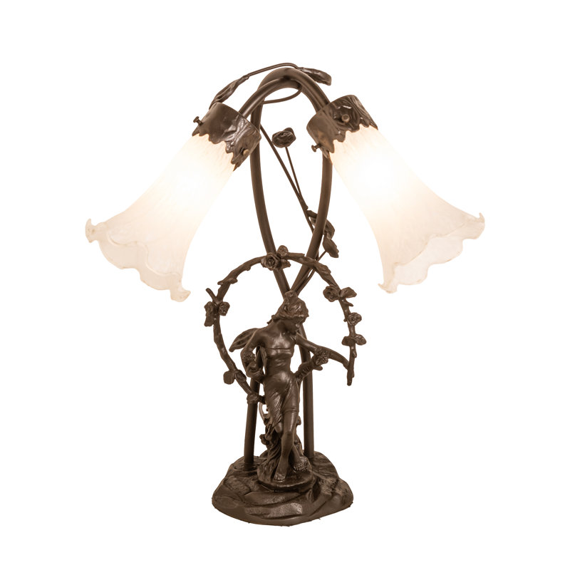 Lampe d'appoint 17 po Tiffany Pond, Blanc