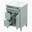 Meuble-lavabo avec lavabo, meuble-lavabo avec tablette réglable, un tiroir rabattable et deux tiroirs-1117900999