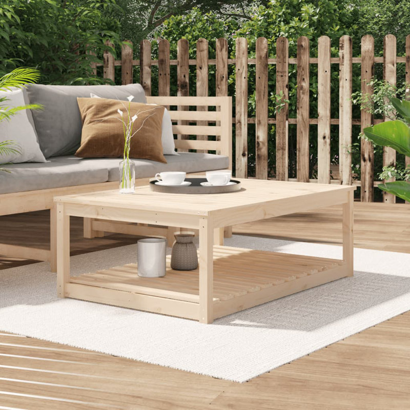 Singita Rectangular Pine Outdoor Coffee Table , cm W cm D, Natural, 45cm H x 82.5cm W x 121cm D