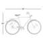 Décoration murale vélo en métal rouge avec siège et poignées, 39 po x 1 po x 24 po