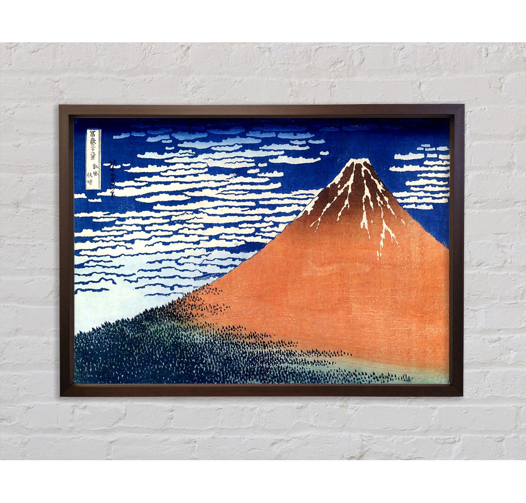 Der Berg Fuji von Katsushika Hokusai - Einzelner Bilderrahmen Kunstdrucke auf Leinwand