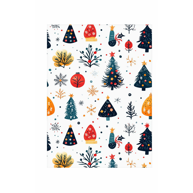 Fêtes, arbre de Noël de rêve, impression d'art moderne sans cadre, H 16 po x l 12 po