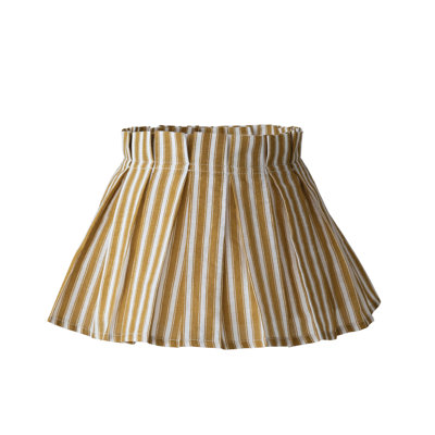 Pleated Cotton Stripe Clip-On Lampshade