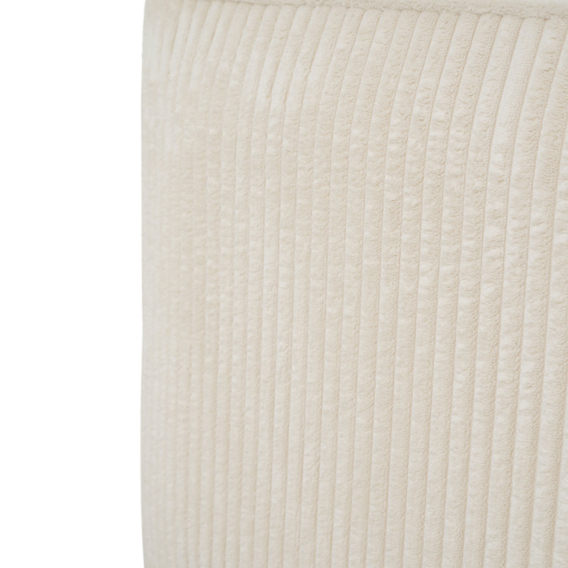 Revêtement carré en velours côtelé beige Corduroy