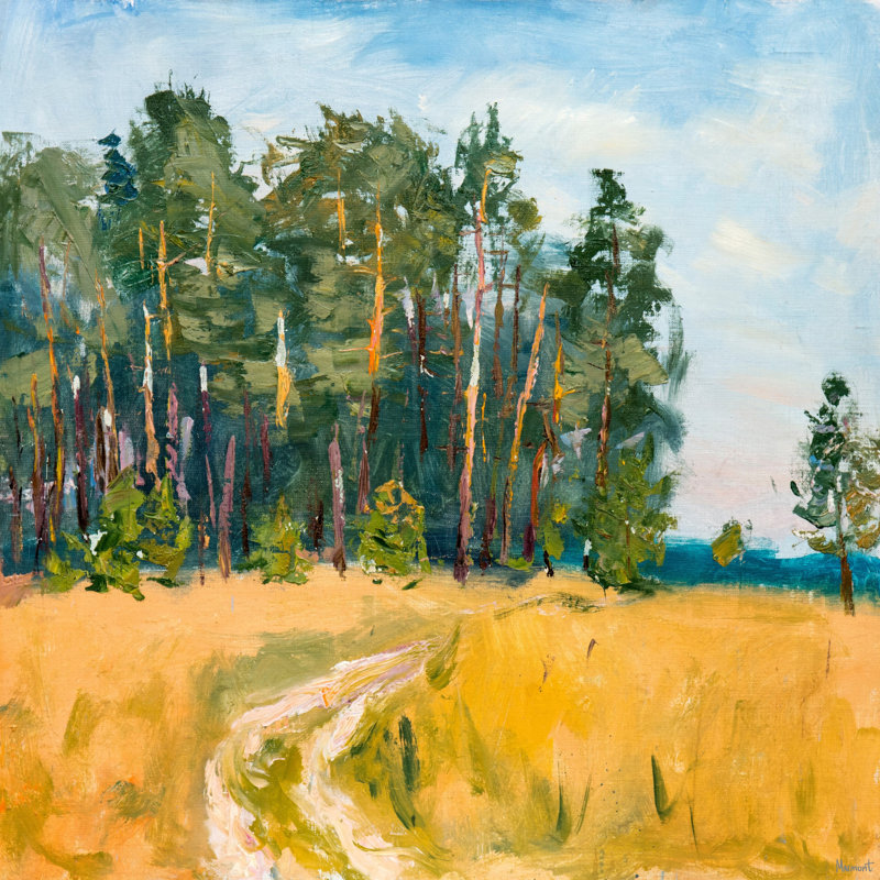Leave The Roads by Marmont Hill - Wrapped Canvas Painting, 30cm H x 30cm W x 3.81cm D