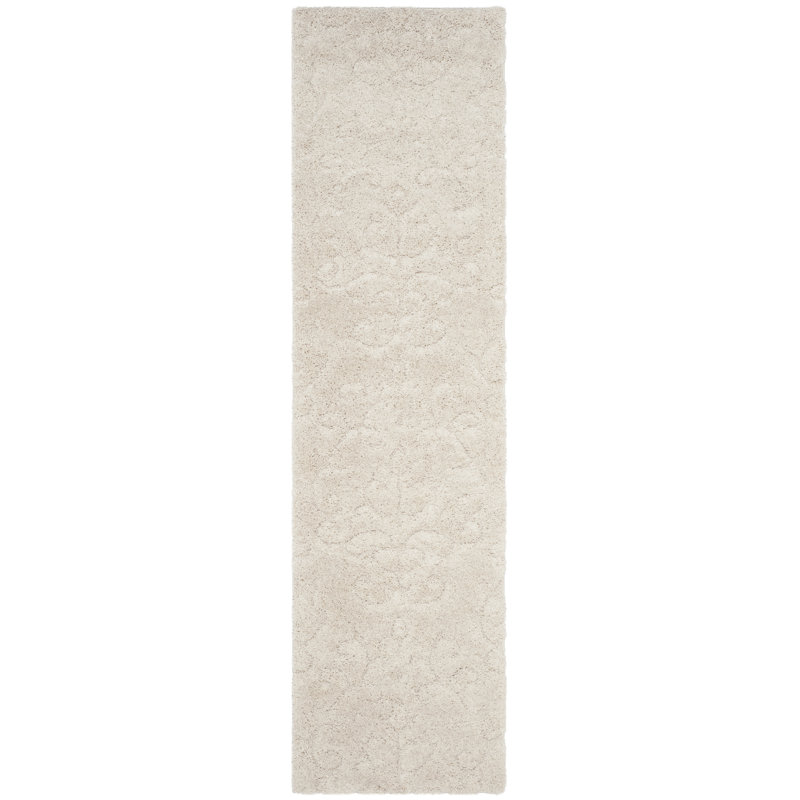 Tapis à motif floral à longs poils caduques morterich Florida, Tapis de couloir 2 pi 3 po x 11 pi